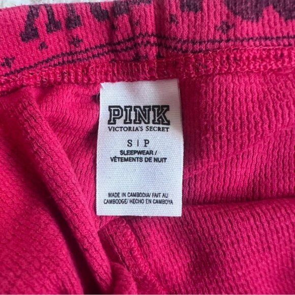 Victoria's Secret Pink | Thermal "Love Pink" Waffle Pajama Bottoms | Size Small - Picture 4 of 8